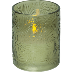 LED Kaars Flamme Leaf Groente Van Star Trading - Hij heeft een timerfunctie (6 uur aan, 18 uur uit) en wanneer de schakelaar in de timerstand staat, brandt het licht ongeveer 30 dagen met een prachtige, realistische vlam in warm wit.