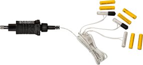 Batterijvervanger 3 x AAA Wit Van Star Trading - Batterij-eliminator voor 3xAAA batterijen met 3 uitgangen.