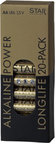 Batterij 20 Stuks AA 1,5V Power Alkaline Goud Van Star Trading - 