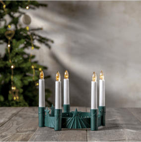 Lucia-kroon Groente Van Star Trading - Inclusief 5 vervangbare E10-lampen (1,4 V).