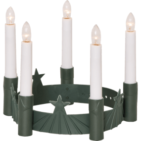 Lucia-kroon Groente Van Star Trading - Inclusief 5 vervangbare E10-lampen (1,4 V).