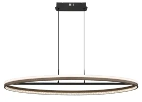 Della 100cm Grijs hanglamp Van Globo Lighting - Perfekt f&ouml;r vardagsrum och matsalar, d&auml;r den skapar en inbjudande atmosf&auml;r och en modern touch.