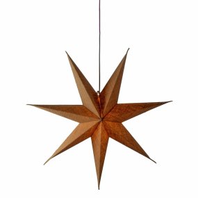 Papieren Ster Ø60 Natuur Van Konstsmide - Prachtige papieren ster in natuurlijke kleur, 60 cm in diameter &ndash; Een stijlvolle kerstdecoratie met een rustieke uitstraling.