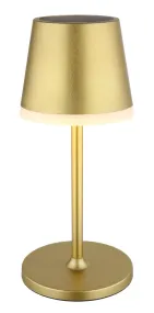 Bordslampa LED Goud solarlamp Van Globo Lighting - Den diskreta designen sm&auml;lter in i alla milj&ouml;er och med IP44-klassning &auml;r den t&aring;lig mot v&auml;der och vind.