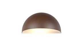 Maas 27cm Roestig bruin buitenlamp Van Trio Lighting - Maas is een stijlvolle wandlamp met een zacht afgeronde vorm in een moderne roestbruine tint.