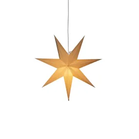 Papieren Ster Ø60 Beige Van Konstsmide - Ideaal om in het raam te hangen of tegen een mooie muur &ndash; een tijdloze decoratie die elke kamer met haar eenvoudige elegantie verfraait.