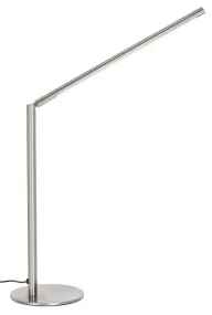 Carlo 40cm Nikkel bureaulamp Van Globo Lighting - Den inbyggda dimmerfunktionen l&aring;ter dig anpassa ljusstyrkan, medan touchstr&ouml;mbrytaren g&ouml;r anv&auml;ndningen smidig - idealisk f&ouml;r moderna hem d&auml;r b&aring;de funktion och estetik &auml;r viktiga.