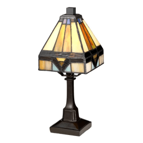Holmes 30cm Veelkleurig Van Elstead Lighting - Holmes is een compacte en elegante lamp die perfect is als nachtlampje of voor op een klein plankje.