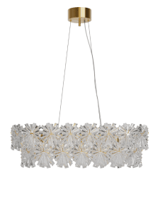 Lorraine 75cm Messing hanglamp Van By Rydéns - Dankzij zijn formaat en vorm cre&euml;ert hij een mooie balans tussen een decoratief element en een effectief lichtpunt.