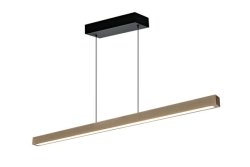 Linea 100cm Natuur hanglamp Van Aneta Lighting - De moderne Linea plafondlamp in wit gewaxt hout&auml; wordt een stijlvol en praktisch detail in uw huis.
