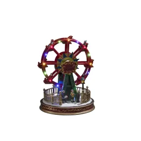 Mechanische Kerstdecoratie Met Reuzenrad 30cm Veelkleurig Van Konstsmide - Cre&euml;er een magisch kerstgevoel met deze charmante mechanische kerstversiering in de vorm van een reuzenrad.