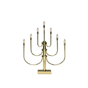Candelabra 7 Lights Messing Van Konstsmide - Verlicht de duisternis in de winter met deze exclusieve Advent-kandelaar met een messing afwerking.