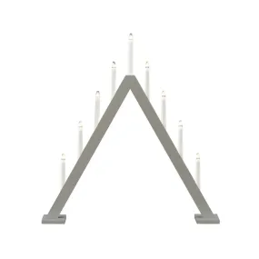 Candelabra 9 Lights Grijs Van Konstsmide - De klassieke piramidevorm wordt gecombineerd met een minimalistisch design, waardoor het een perfect interieurdetail is in zowel traditionele als moderne woningen.