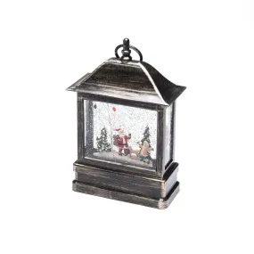 Met Water Gevulde Lantaarn Met Kerstman Bruin Van Konstsmide - Verspreid magie in de winterse duisternis met deze met water gevulde lantaarn met de Kerstman en kinderen!
