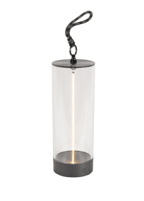 Edison 24cm Antraciet Draagbare Van Konstsmide - Dankzij het handvat kunt u de Edison eenvoudig als hangende lantaarn gebruiken, maar als u hem liever wilt laten staan, kunt u het handvat er eenvoudig afhalen.