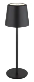 Vancouver 28cm Zwart Draagbare Van Globo Lighting - Gemaakt van matzwart metaal met een opaalkleurige kunststof kap, geeft hij een stijlvolle en verfijnde indruk.