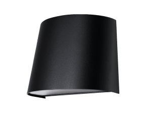 Mini Zwart buitenlamp Van Westal - De Mini wandlamp is gemaakt van geanodiseerd aluminium, gepoedercoat in de kleur zwart en heeft een anti-schitteringslaag van PET-G.