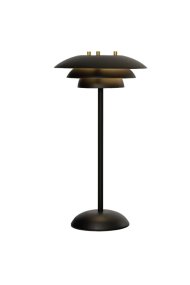 Epsilon 37cm Zwart Draagbare Van Aneta Lighting - Epsilon is een elegante, draagbare tafellamp voor gebruik binnenshuis met een tijdloos design en een touchdimmer die discreet op de voet is geplaatst.