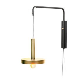 Whizz 70cm Goud wandlamp Van Faro Barcelona - Whizz is een designserie van Christoph Friedrich Wagner die moderne esthetiek combineert met exclusieve materiaalkeuzes.