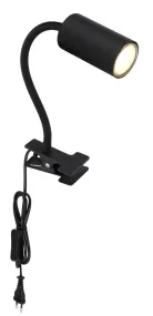 Robby Zwart klemlamp Van Globo Lighting - Den lilla klassiska kl&auml;mlampan Robby kombinerar stil och funktion med sin design i vit metall.