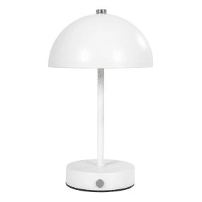Holt LED 25cm Wit Draagbare Van House of Nordic - De klassiska formen i vit metall med silvriga detaljer bidrar med en harmonisk atmosf&auml;r till rummet.
