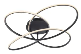 Panda Ø80 Zwart plafondlamp Van Globo Lighting - En imponerande blickf&aring;ngare f&ouml;r ditt hem &ndash; Panda plafond drar till sig all uppm&auml;rksamhet med sin moderna och uttrycksfulla design.