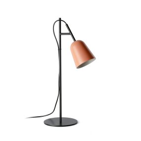 Studio 55cm Roze bureaulamp Van Faro Barcelona - Het kenmerk van de lamp is de decoratieve kabelklem in de vorm van een boomtak, een uniek detail dat karakter toevoegt.