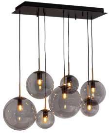 Laura 86cm Rookgrijs hanglamp Van By Rydéns - Met Laura krijgt u niet alleen een lichtbron, maar ook een designstatement dat de sfeer van de hele kamer verbetert.
