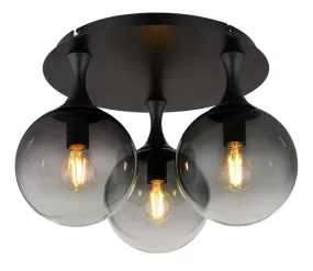 Dalton Ø46 Rookkleurig plafondlamp Van Globo Lighting - Dalton plafond&nbsp;har en rund design med tre eleganta klot i en sofistikerad r&ouml;kf&auml;rgad ton.