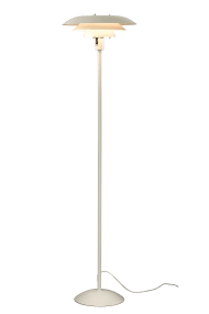 Epsilon Wit vloerlamp Van Aneta Lighting - De Epsilon vloerlamp heeft een klassiek design met witte metalen kappen in drie niveaus die het licht prettig verspreiden en verblinding voorkomen.