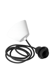 Plafondophanging textiel 2m Zwart Van Alde & Lind - De kleur "zwart" is neutraal en past op alle plafondlampenkappen, ongeacht de kleur.