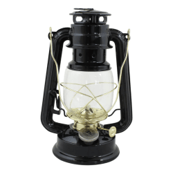 Storm Lantern small Zwart Van Strömshaga - Kleine stormlantaarn/kerosinelamp in het zwart met messing details.