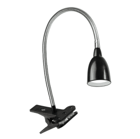 Stella Zwart klemlamp Van Airam - Bevestig de lamp met de klem aan de rand van een tafel of plank.