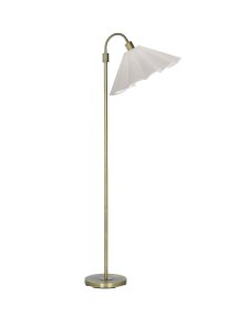 Amy Flex Goud vloerlamp Van PR Home - De lamp heeft een metalen frame met een goudkleurige afwerking, een verstelbare bovenarm en een schakelaar op de voet voor eenvoudig gebruik.