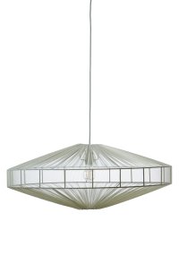 Alba Lampenkap Excl. Ophanging Ø78 Groente hanglamp Van Alde & Lind - Met de semi-transparante stof in saliegroen heeft de lampenkap Alba een verfijnde en elegante uitstraling.