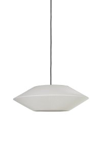 Pollux Lampenkap Excl. Ophanging Ø58 Gebroken wit hanglamp Van Alde & Lind - De stof van de kap is mooi en gelijkmatig geplooid over de gehele kap.