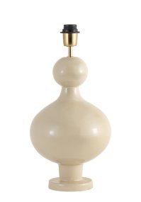Fiona 40cm Crème wit lampenvoet Van Alde & Lind - De zacht afgeronde, klassieke vorm wordt gecombineerd met een hoogglanzend, emailachtig oppervlak dat de lamp een stijlvolle en moderne uitstraling geeft.