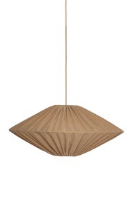 Figo Lampenkap Excl. Ophanging Ø58 Honing hanglamp Van Alde & Lind - De stof is van polyester, maar heeft een mooie "linnenlook" in de kleur "honing".