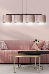 Hilde 100cm Roze hanglamp Van Emibig Lighting - Dankzij de eenvoudige constructie en het elegante kleurenschema is Hilde een veelzijdige keuze die past in veel verschillende kamers en stijlen.