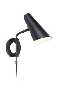 Cal 26cm Zwart wandlamp Van Markslöjd - De Cal wandlamp is stijlvol en sober.