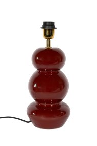 Becca 36cm Donkerrood lampenvoet Van Alde & Lind - Becca is een decoratieve metalen lampvoet met een dieprode kleur en een glanzende, emaille-achtige afwerking.