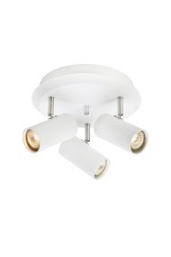 Costilla 3 Wit spot Van Markslöjd - De gecanneleerde lampenkoppen in de kleur wit geven een elegante en industriële uitstraling, perfect voor een stijlbewust interieur.