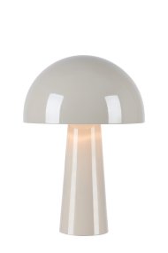 Mantar 36cm Greige tafellamp Van Markslöjd - Het glanzende oppervlak geeft de lamp een elegante uitstraling, perfect voor op het bureau, bijzettafel of bij het raam waar u een functioneel lichtpunt met een moderne touch wilt.
