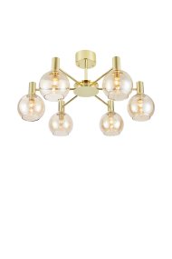 Ambra Ø75 Messing Van Markslöjd - Ambra is een grote en indrukwekkende plafondlamp met een frame in messing afwerking.