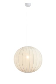 Solia Ø60 Wit hanglamp Van Markslöjd - De subtiele structuur van de kap geeft de lamp een luchtige en harmonieuze uitstraling.