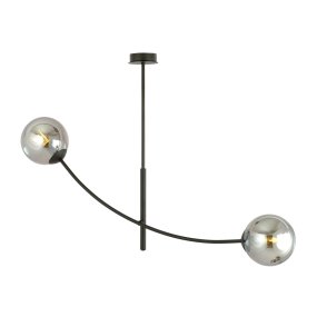 Hunter 83cm Zwart/Rokerig hanglamp Van Emibig Lighting - De lamp komt bijzonder goed tot zijn recht boven een tafel of aanrecht, waar hij een unieke en uitnodigende sfeer cre&euml;ert.
