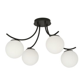 Boston 70cm Zwart en wit plafondlamp Van Emibig Lighting - Het originele ontwerp van de lamp trekt de aandacht en vormt een stijlvol element in de kamer.