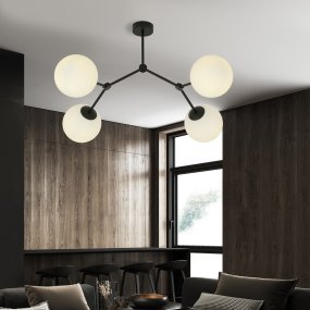 Space 80cm Wit plafondlamp Van Emibig Lighting - Ruimte &ndash; Een plafondlamp die helemaal past bij de stijlvolle trend en indruk maakt door zijn unieke vorm en karakteristieke design.