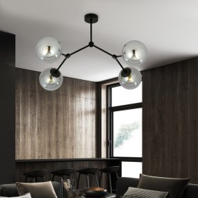 Space 80cm Rookkleurig plafondlamp Van Emibig Lighting - Ruimte – Een plafondlamp die helemaal past in de elegante trend en indruk maakt door zijn unieke vorm en karakteristieke design.