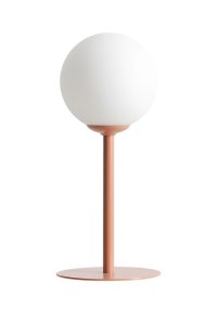 Pinne 35cm Koraal tafellamp Van Artera - De slanke voet van de lamp in een subtiele koraalrode tint geeft hem een moderne uitstraling en is perfect als decoratief detail in zowel de woonkamer, slaapkamer of op het balkon.